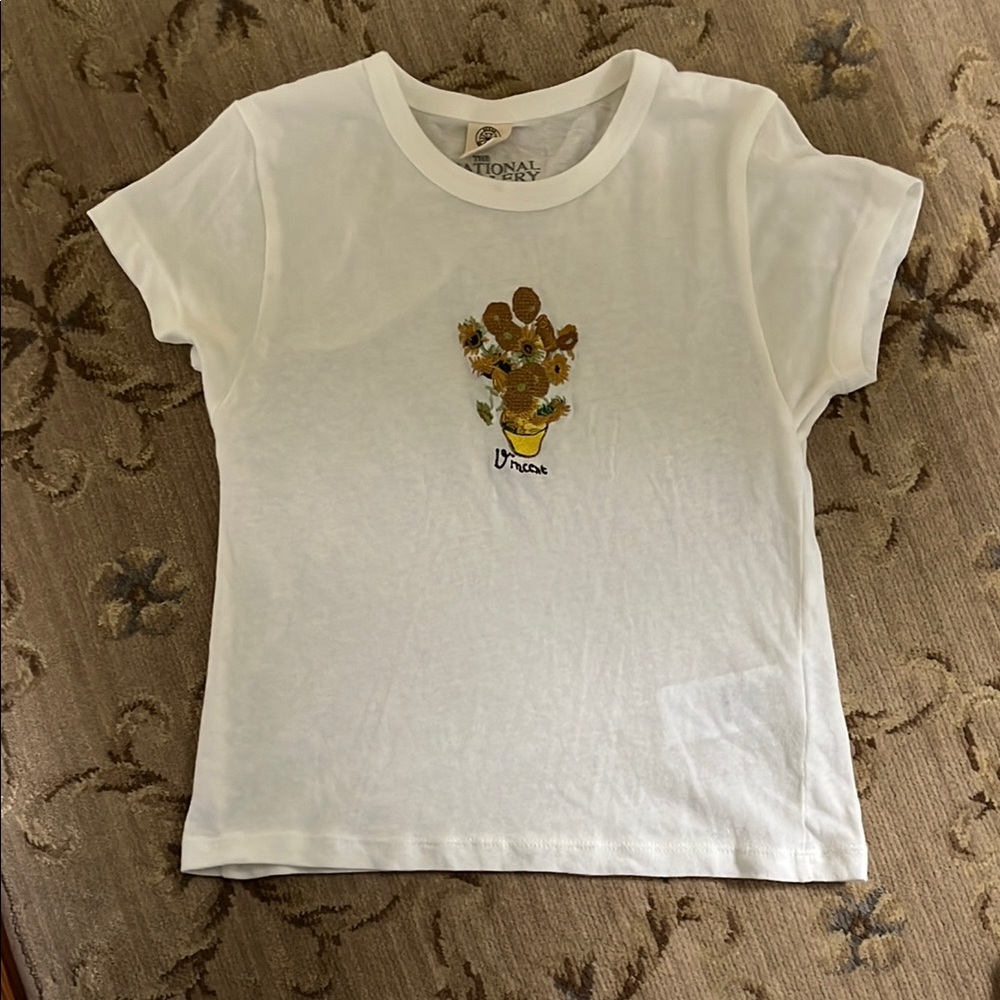 White T-Shirt with Van Gogh Design